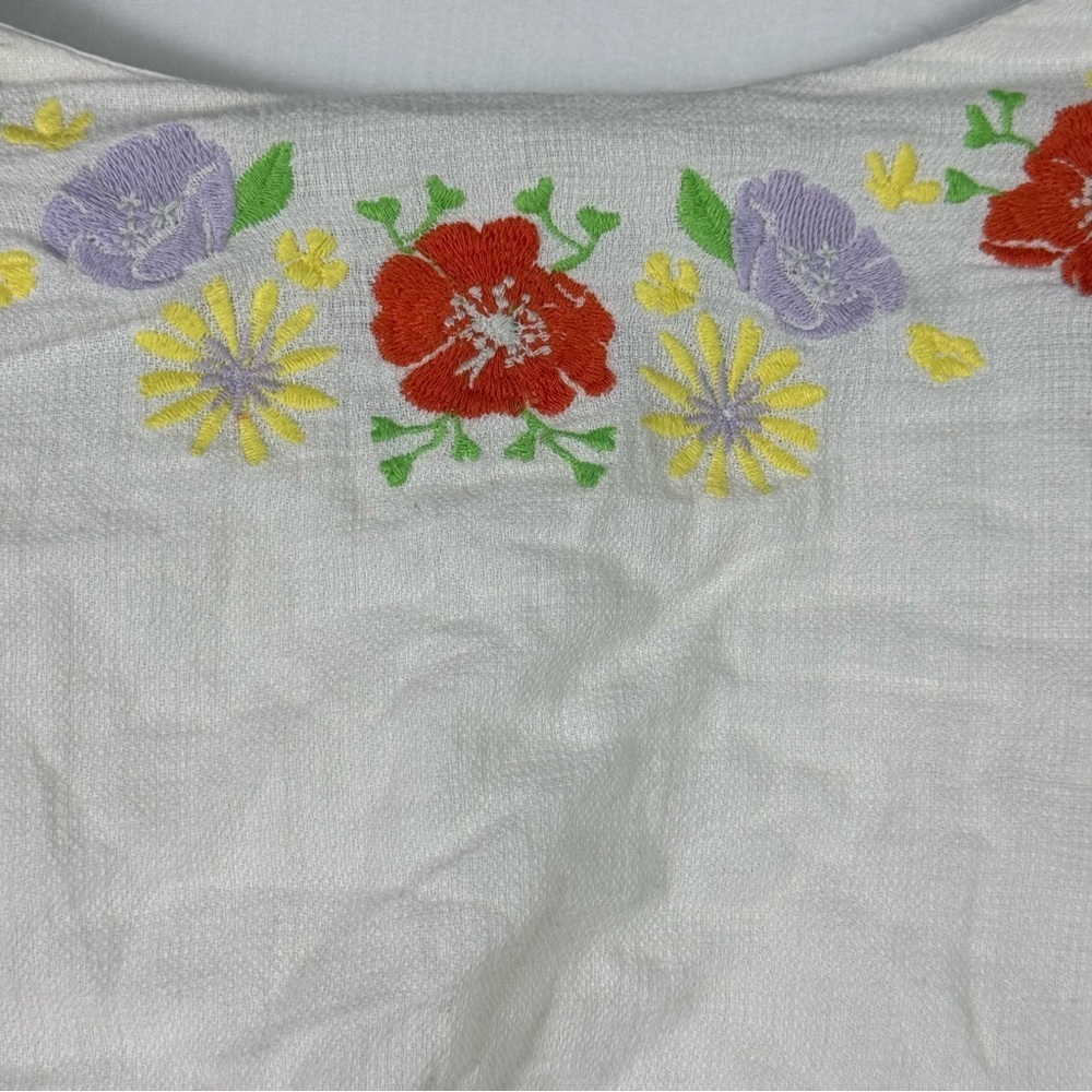 Cat & Jack White Floral Blouse Girls Size L - Picture 4 of 5
